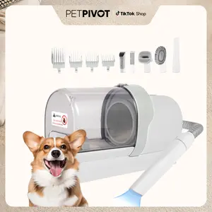 PetPivot Dog Grooming Vacuum with Large Capacity, Low Noise Pet Grooming Kit for Dogs and Cats, 6 Professional Tools Dog Vacuum Brush for Shedding and Home Use