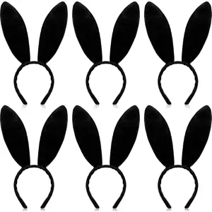 6 count Easter Plush Bunny Ears Cute Bunny Headband for Adult Costume  Easter Christmas