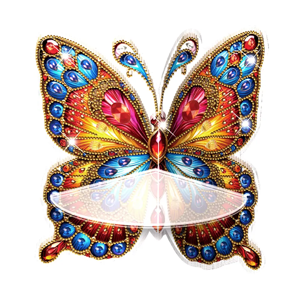 Acrylic Butterfly Diamond Painting Corner Shelf Storage Rack, Wall-Mounted Decoration Shelves for DIY Diamond Art Kits, Ideal Gift Set for Needlework Enthusiasts