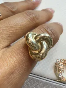 14K Gold Infinity Twist Ring