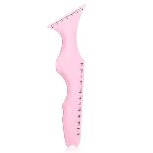 5 in1 Eyeliner Stencils Silicone Multi-Purpose Eye Makeup Tool for Winged Eyeliner, Defined Eyebrow, Eyelash, Face Contour and Lip Line Lazy Quick Makeup Tool-Pink Cosmetic