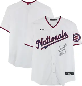 Eli Willitis Washington Nationals Autographed White Nike Replica Jersey with "2025 1st Overall Pick" Inscription - Fanatics Authentic Certified