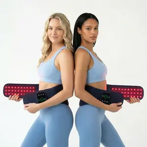 RICIAL Cordless Red Light Therapy Massage Belt for Body, 360 LED Back & Abdomen Support, 660nm & 850nm Near Infrared Light Therapy for Skin & Muscle, Vibration Massage with Soothing Heat for Daily Comfort at Home