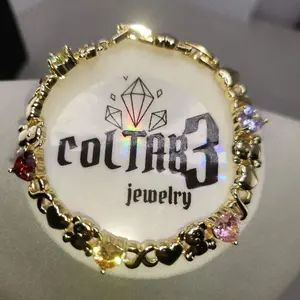 175 - XOXO with Teddy Bear Bracelet 14K Goldplated Elegant Charm Bracelet for Women con extensible