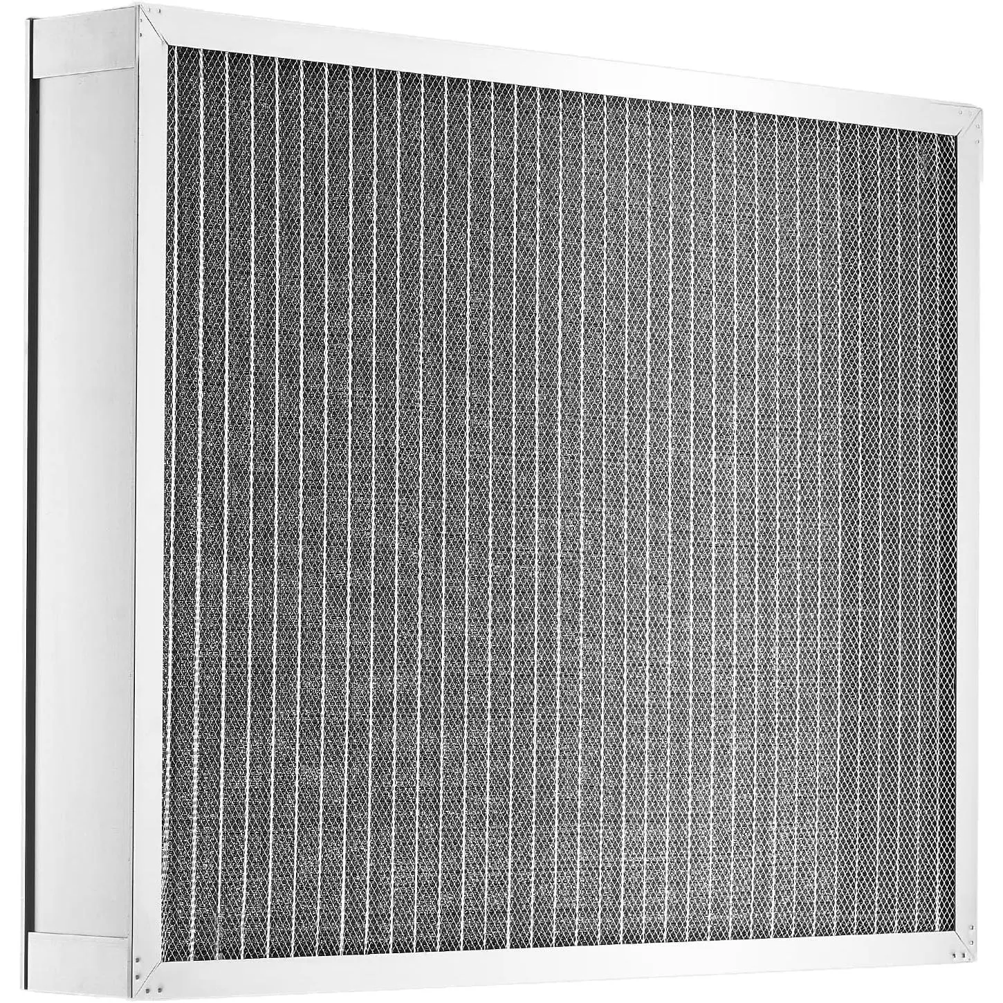2024 Spring New Electrostatic Air Filter (Nominal 20x25x4 in, Actual 19.37x24.37x3.58 in) - MERV 8 Rating, Washable Reusable Aluminum, Low Wind Resistance, Reduces Waste, for HVAC Systems Long-Term Use, Home/Office AC Furnace Filter