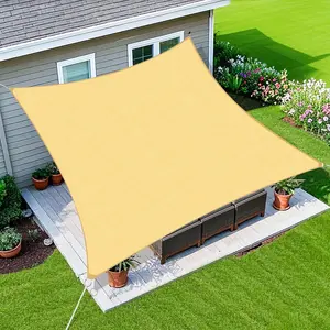 Sun Shade Sail 16'X20' Curved Edge Outdoor Shade Canopy Sand Breathable 95% UV Block Shade Cloth for Patio Garden Backyard (We Make Custom Size)