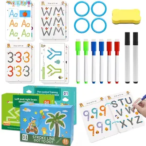 Children's drawing toys, pen control training, color, shape, math competition, game set, children's learning activities, puzzle toys, Art Markers Pen, Coloring Book