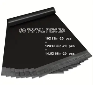 60 Count Pack MIXED SIZES of Self-Seal Poly Mailer Mailers Mailing Envelope Bags for Small Clothing Business Depop Mercari Poshmark Online Orders