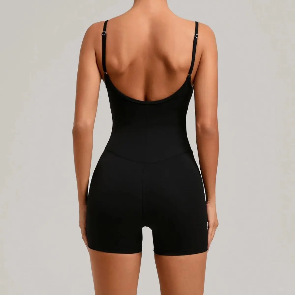 Aria Muse Women's Sporty Chic Athletic Built-In Padding Body-Hugging Jumpsuits & Rompers - 2026 Stretchy Wholesale Gym Yoga Overalls, Daily Workouts, Black/Gray/Khaki Active Wear Suits, One-Piece Jumpsuits & Rompers