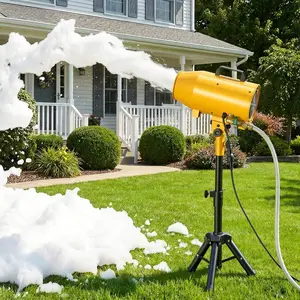 fathersdaygift VEVOR Foam Machine, Adjustable Angle Control Foam Cannon Party Machine, Bubble Cannon with Fan Triangular Structure, Dense Foams Maker for Backyard, Celebrations Party, Continuous Foams Output