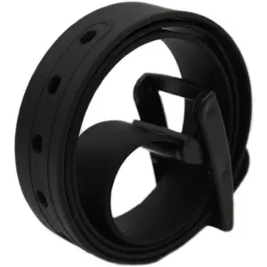 115x3.5cm Unisex Women Men Adjustable Rubber Belt Casual Plastic Belt  Belt with Plastic Buckle