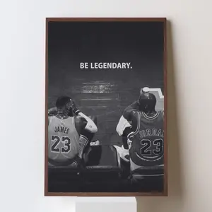 LeBron & Jordan Art Print Motivational  Poster