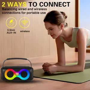 Portable Wireless Speaker - 10W High Definition Sound with Strong Bass | 1200Mah Battery  | 33Ft Wireless Range | Hands-Free Calling | Multiple Playback Options (TF Card/Usb/Wireless/Aux) | Compact Design with Carry Strap | Ideal for Out