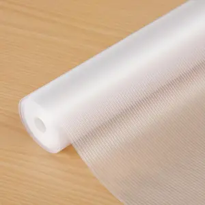 Nonstick Clear Ribbed EVA Shelf Liners 19 inch x 20 ft for Kitchen Cabinets Cupboard Drawer Protector Mats