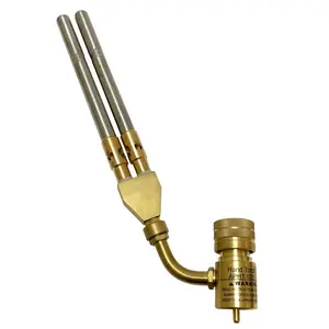 Appli Parts APHT-1D2 Double Burner Hand Torch for Soldering Brazing with Map or Propane Fuel Swivel Tip for uses in plumbing refrigeration air conditioning and more