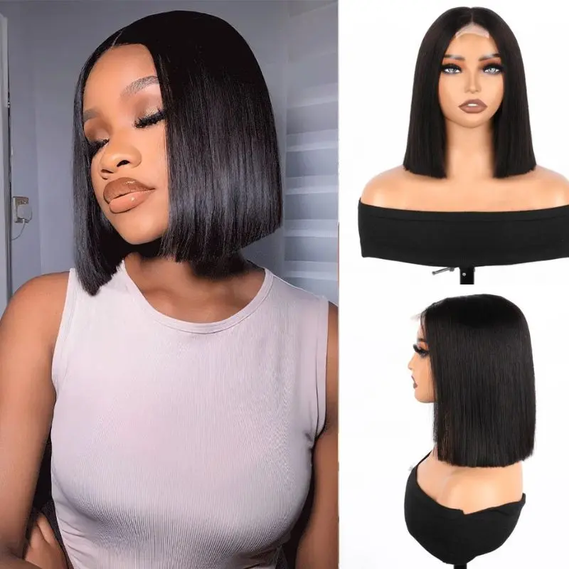 [Hot] QTHAIR Blunt Cut Bob Wig Human Hair 2x6 Lace Front Wigs Human Hair Glueless Wig Pre Plucked 200% Density Short Bob Wig For Black Women #SohoChic