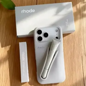 VIRAL Rhode Style Lip Peptide Holder Phone Case + Washable Silicone Makeup Cover | iPhone 17 16 15 14 13 12 11 Pro Max Aesthetic Trendy Must-Have