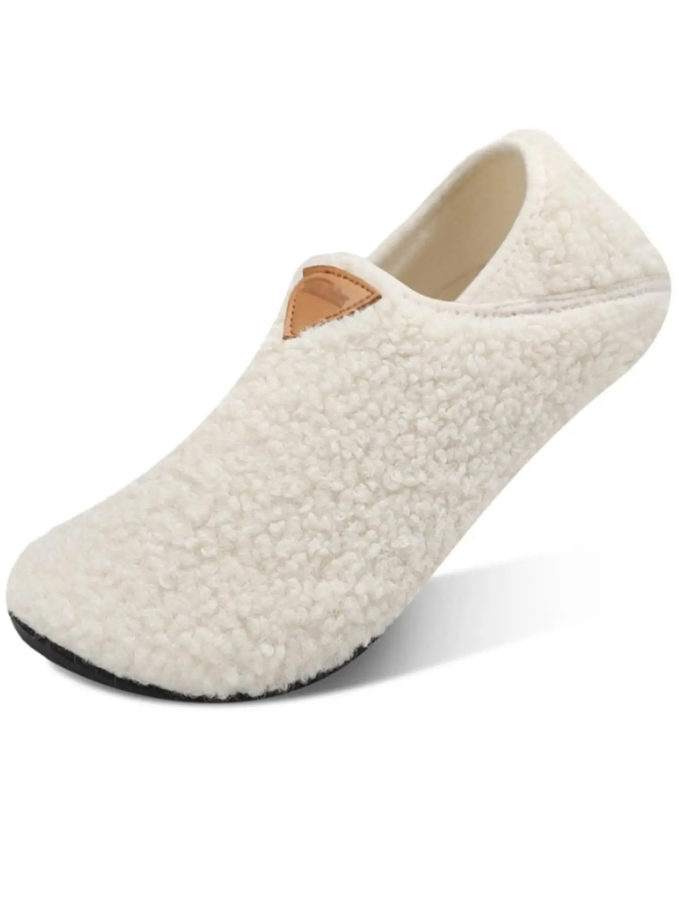 Women's Solid Color House Slippers, Cozy Sock Shoes with Soft Rubber Sole, Casual Soft Comfortable Home Slippers, Slip on Warm Slippers for Indoor & O