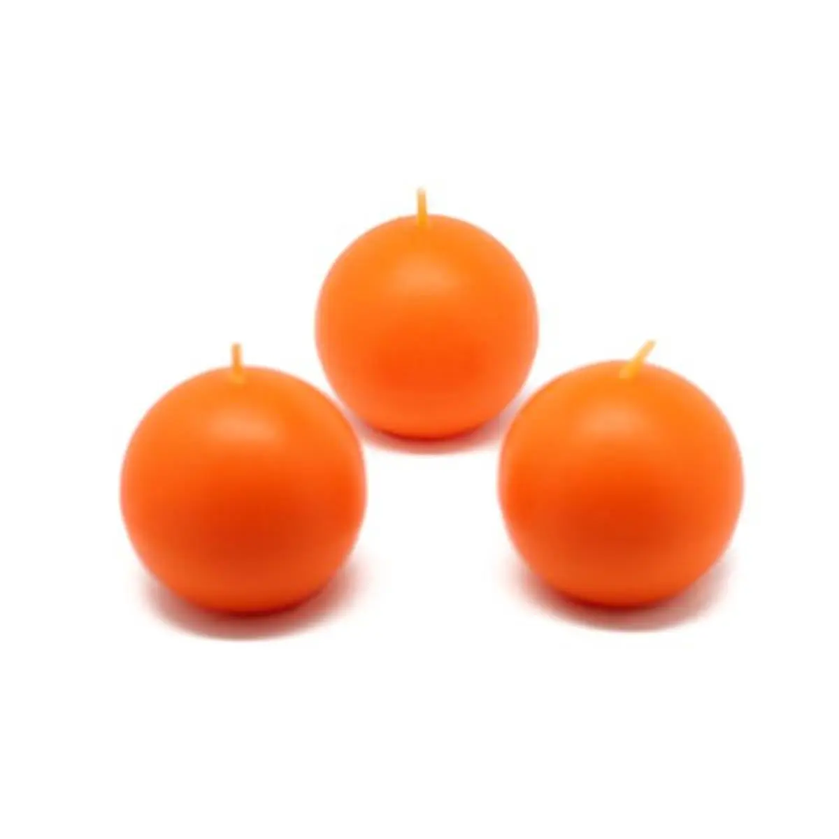 2 in. Ball Candles, Orange - 12 Piece per Box