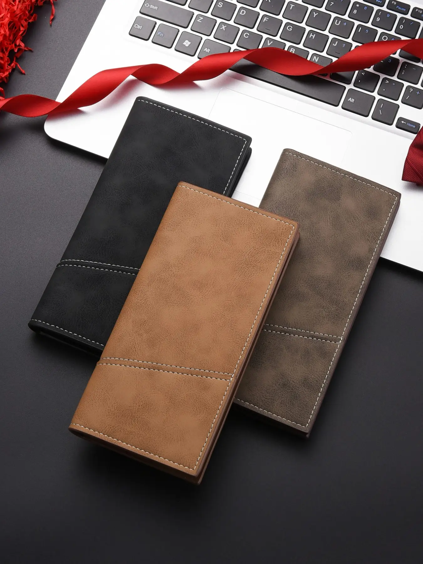 Vintage Men's Casual Fold Card Slot Wallet, Unisex Long Leather Case, Durable Fashion Multi-Function Card Holder, PU Material, Ideal for Father's Day & Anniversaries