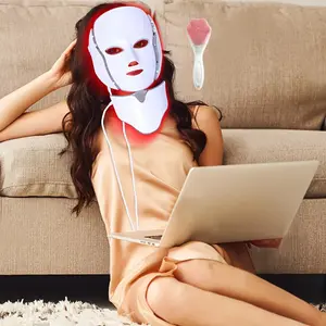 2027 LED Anti Aging Facial Neck Light Therapy Mask, Near Infrared & Light Treatment, Rechargeable Ergonomic Design, Skincare Tool, Facial Beauty Machine, Ideal Gift
