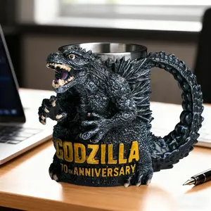 Godzilla 70th Anniversary 3D Resin Mug Collectible Coffee Cup, Novelty Home Decoration for Movie Fans, Unique Gift for Collectors