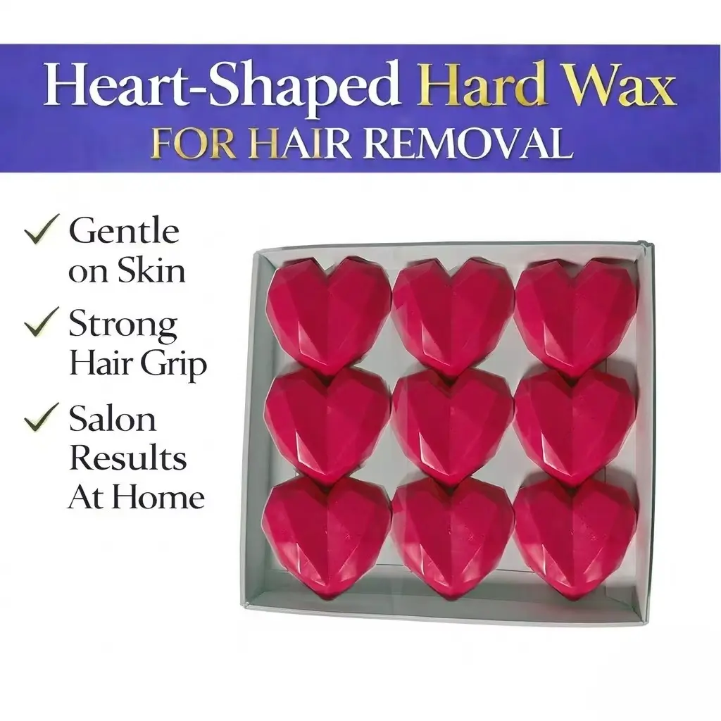 WaxFun 12 oz Heart-Shaped Hard Wax Beads for Coarse Hair, Refill for Wax Warmers, No Strips Needed