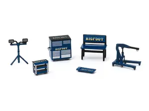 Bigfoot Monster Truck Auto Body Shop (Shop Tool Accessories Series 2) Diecast 1:64 Scale Models - Greenlight 16040A