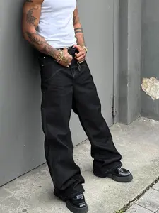 Men's Vintage Classic Loose Fit Wide Leg Jeans, Casual Denim Jeans for Men, Comfortable and Stylish Everyday Wear