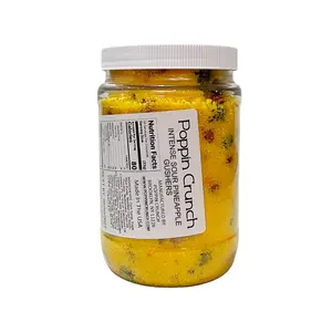 Poppin Crunch Intense Pineapple Gushers Candy Snacks 1 - 2 LBS - Choice of Sweet or Sour Bonbon Candies Corn Sugar