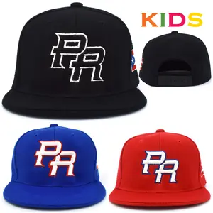 PR Kids Snapback Hats Toddler Puerto Rico Flag Embroidery Caps