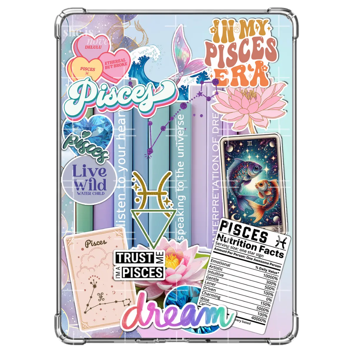 PISCES Reader | Clear Case INSERT | Sticker Effect