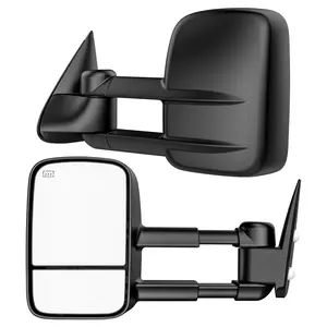 Heated Tow Mirrors Compatible with 1999-2002 Chevy Silverado & GMC Sierra 1500 2500 3500 HD, Tahoe Suburban Avalanche Yukon Denali, Folding Extended Trailer Towing Side Mirrors