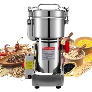 VEVOR Electric Grain Mill Grinder, 1.8 lbs Commercial Spice Grinders, High Speed 2100W Stainless Steel Pulverizer Powder Machine, for Dry Grains, Spices, Cereals, Coffee, Corn Pepper, Swing TypeVEVOR Super Brand Day