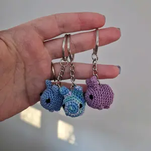 Microcrochet bunny keyring rabbit crochet amigurumi - microcrochet keyring handmade with colour options