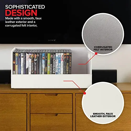 Stock Your Home DVD Storage Box, Movie Shelf Organizer for Blu-Ray ...