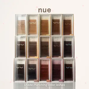 NUE shade-matching color lashes