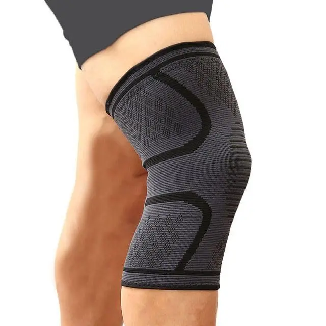 Unisex Nylon Latex Compression Knee Brace - Snug Fit, Moisture Wicking, Breathable, Lightweight Sports Support Sleeve for Running, Gym, Active Lifestyle - Secure Hold, Sizes XS to 3XL, Black