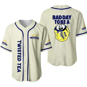 Twisted Tea Inspired Baseball Jersey – “Bad Day To Be” Funny Graphic Shirt, Limited Edition Streetwear