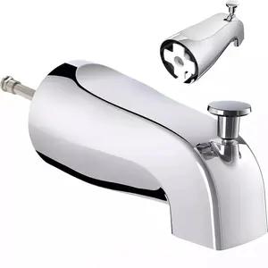 US Standard Bathroom Slip-On Tub Spout 4in Diverter Shower Faucet with Standard Design for Home Use