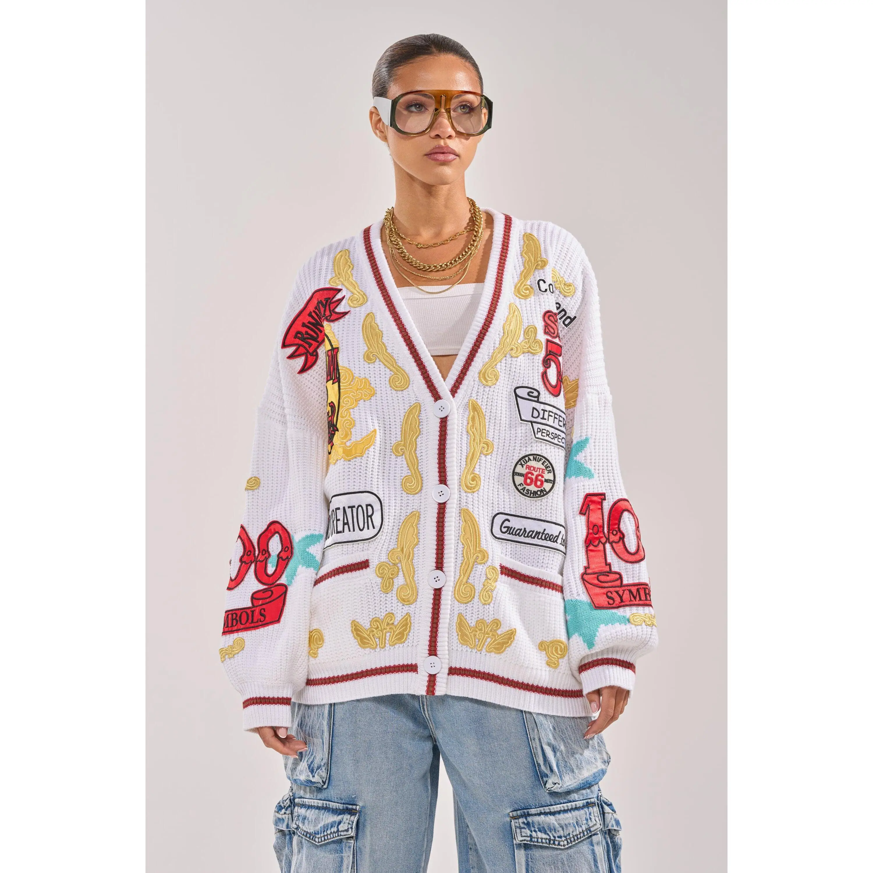NEW REGALIA PATCH CARDIGAN NEW REGALIA PATCH CARDIGAN