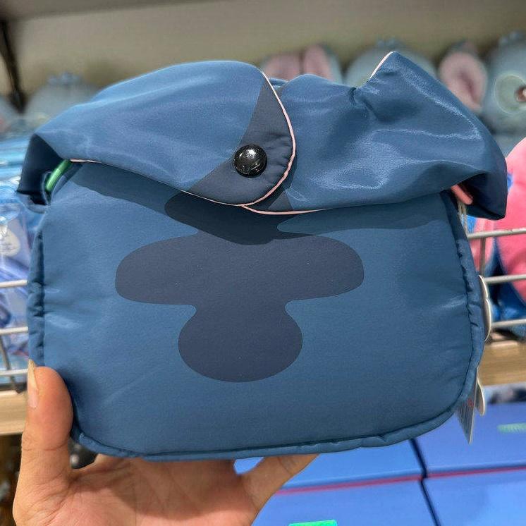 MINISO x Disney Stitch Ear Handle Crossbody Bag | Cute Plush Shoulder Purse with Top Handle for School, Travel & Everyday Use, Back To School