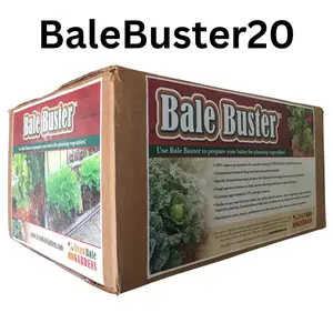 BaleBuster20 - 24 lbs Straw Bale Gardening Bale Formula for 20 Bales, Internal Decomposition Accelerator Includes Bacteria & Fungi Spores