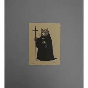 Cat Priest  - High-Quality Print