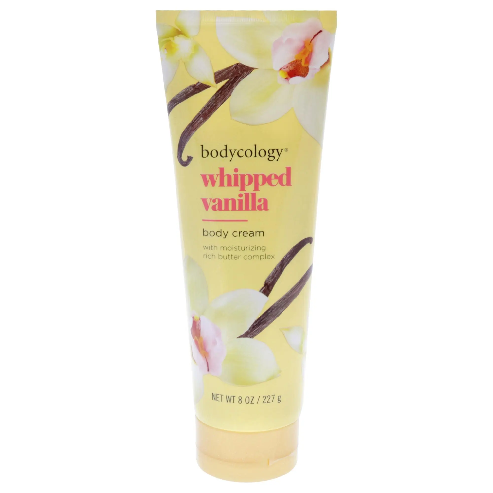 Bodycology Body Cream, Whipped Vanilla Scented Moisturizer for Smooth Skin, Daily Body Care for Women, 8 oz, Tube