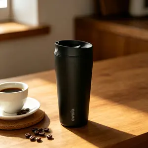 Owala Insulated 20oz Stainless Steel Travel Coffee Tumbler - Leakproof, BPA-Free, Dishwasher Safe, Cup Holder Friendly Bottles for Hot & Cold Drinks fathersdaygift