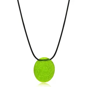 Moana Necklace Green stone Pendant Necklace Cosplay Halloween Accessories