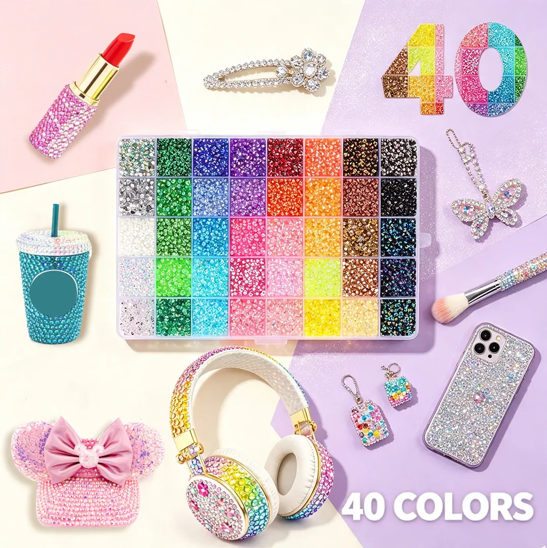 Resin Jelly Rhinestones for Bedazzling Kit |3mm Flatback Rhinestones,with Pickup Pen And Tweezers, Bedazzler Kit for Clothes, Books, Shoes, Nail & Crafting