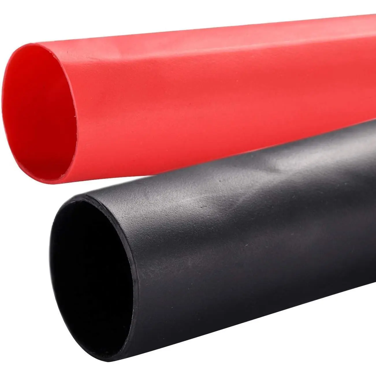 2 Pack 1/2'' Heat Shrink Tube 3:1 Adhesive-Lined Heat Shrinkable Tubing Black&RED 4Ft