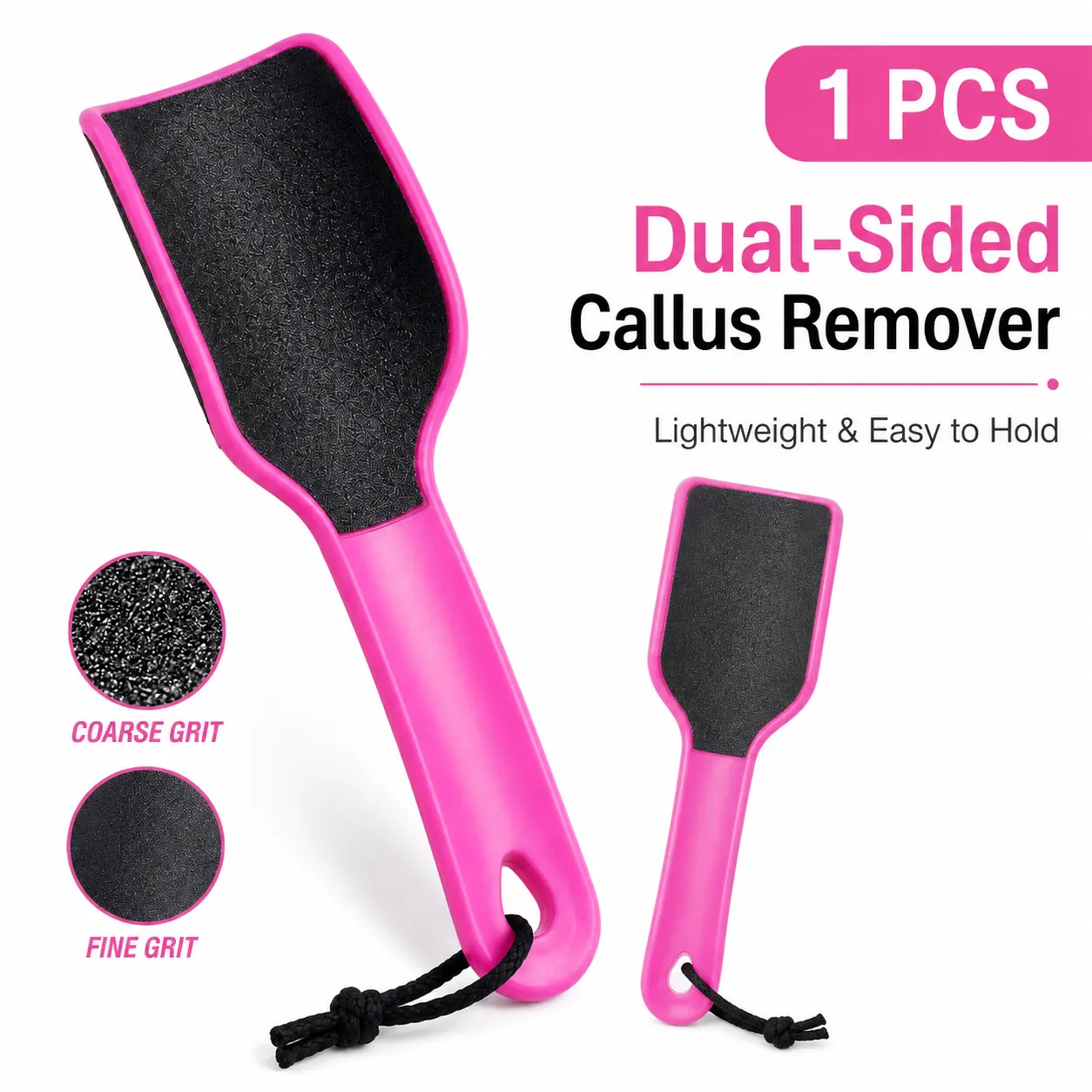 U-Shaped Double-Sided Foot File, Coarse & Fine Grit Callus Remover for Rough Heels, Dead Dry Skin Exfoliating Pedicure Tool, Reusable At-Home Foot Care Essential for Smooth, Sandal-Ready Feet Manicure Nail